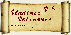 Vladimir Velinović vizit kartica